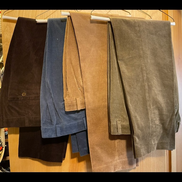 Brooks Brother wide wale corduroy slacks. 4 pairs each 36” waist x 30” inseam. - Picture 1 of 2